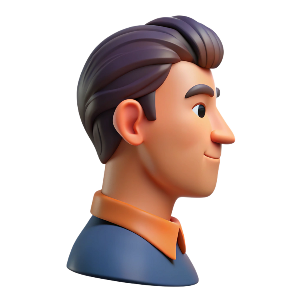 elegant vintage Profile portrait, side view portrait, high resolution png