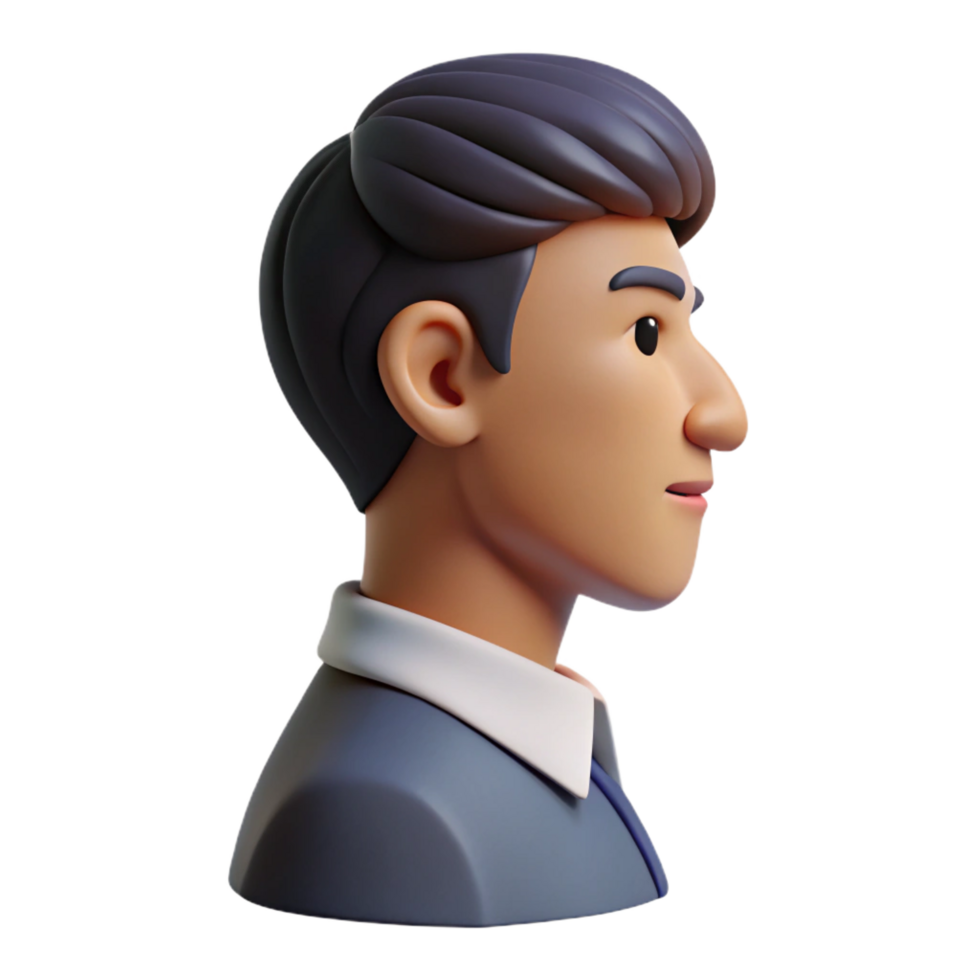 beautiful contemporary Profile portrait, side view portrait, detailed png