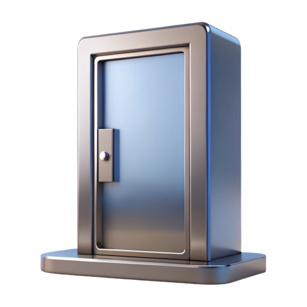 impressive rustic Modern door, minimalist design, metal, high resolution png
