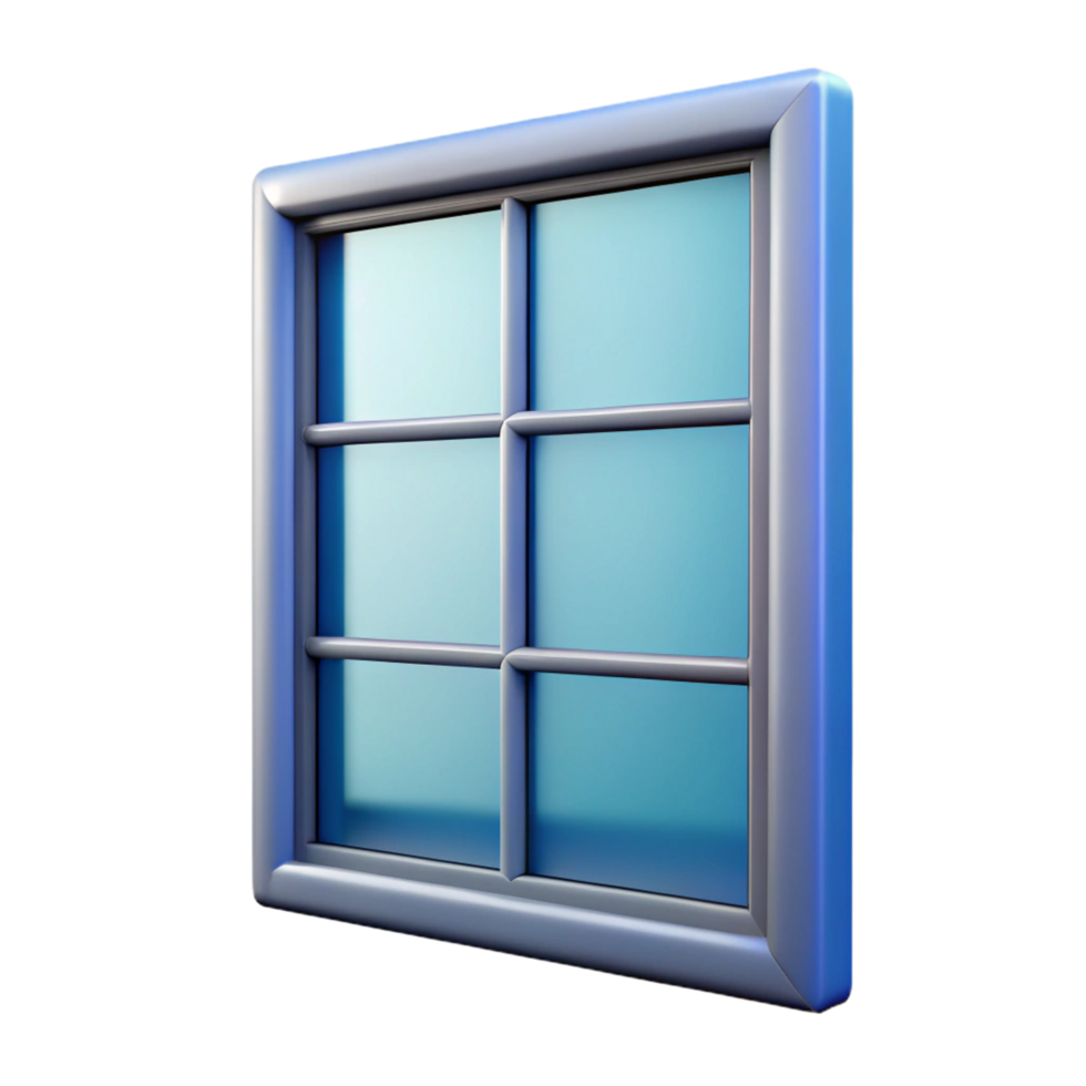 elegant classic Window pane, clear glass, distortion-free, original png