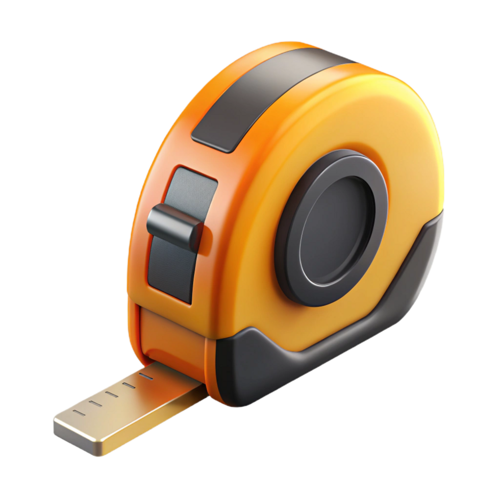 impressive creative Tape measure, metal, construction tool, authentic png