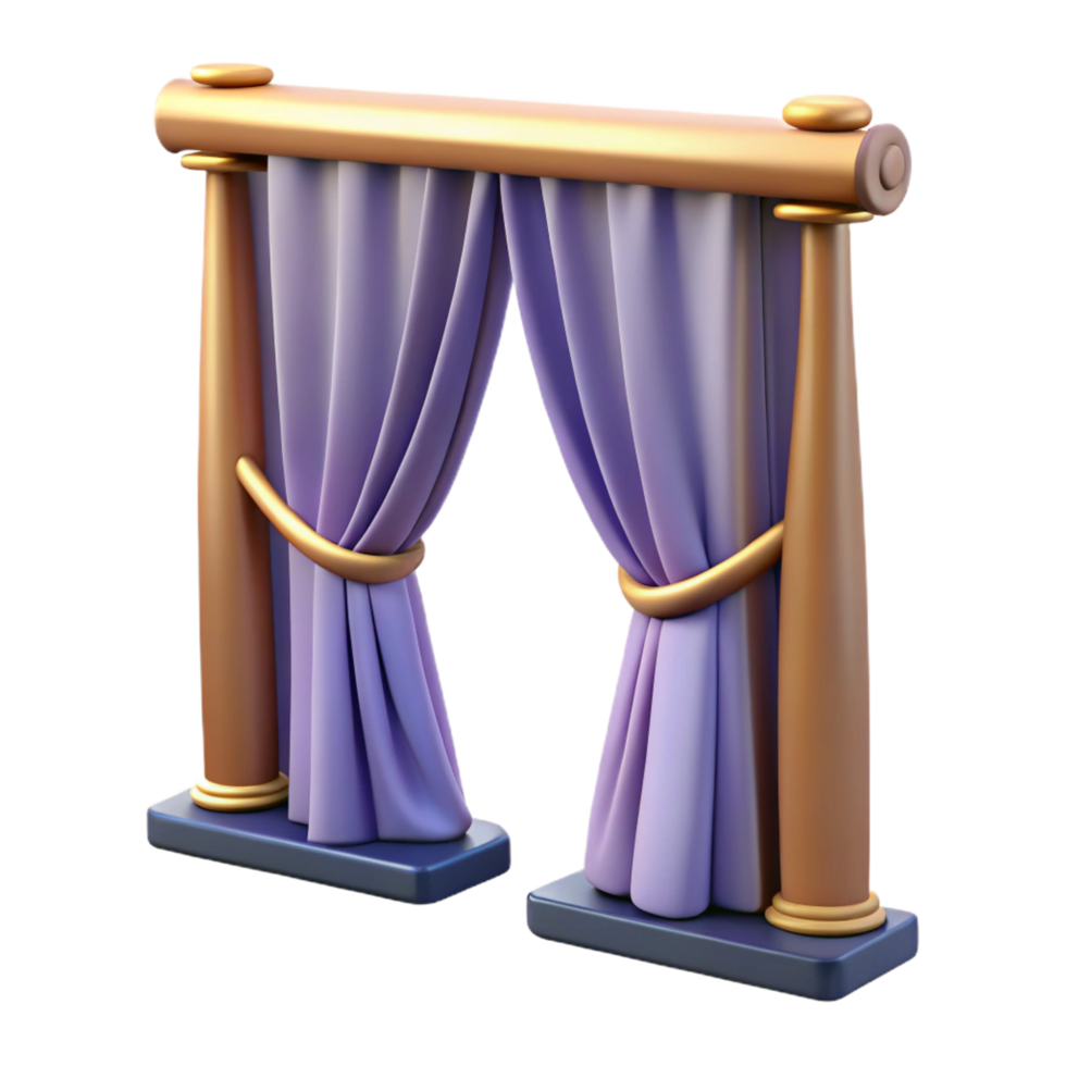 elegant rustic Curtains, drapes, window covering, premium png