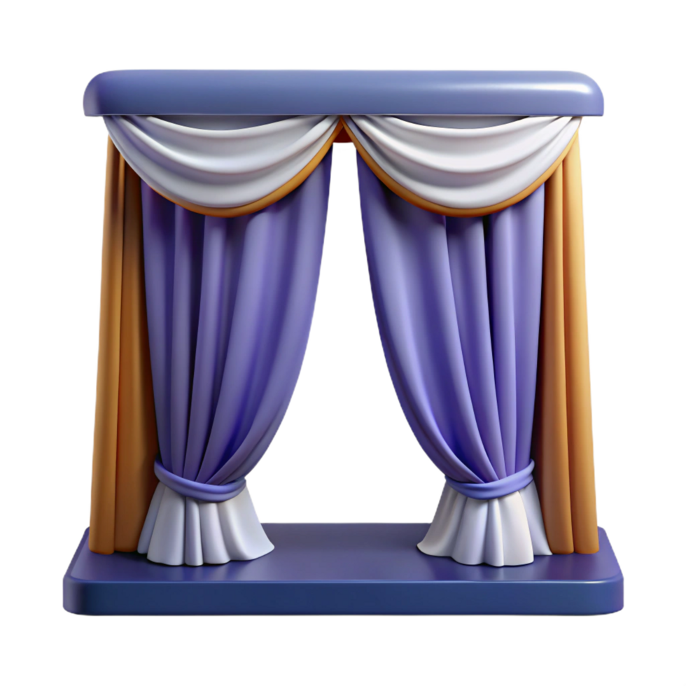 serene artistic Curtains, drapes, window covering, premium png