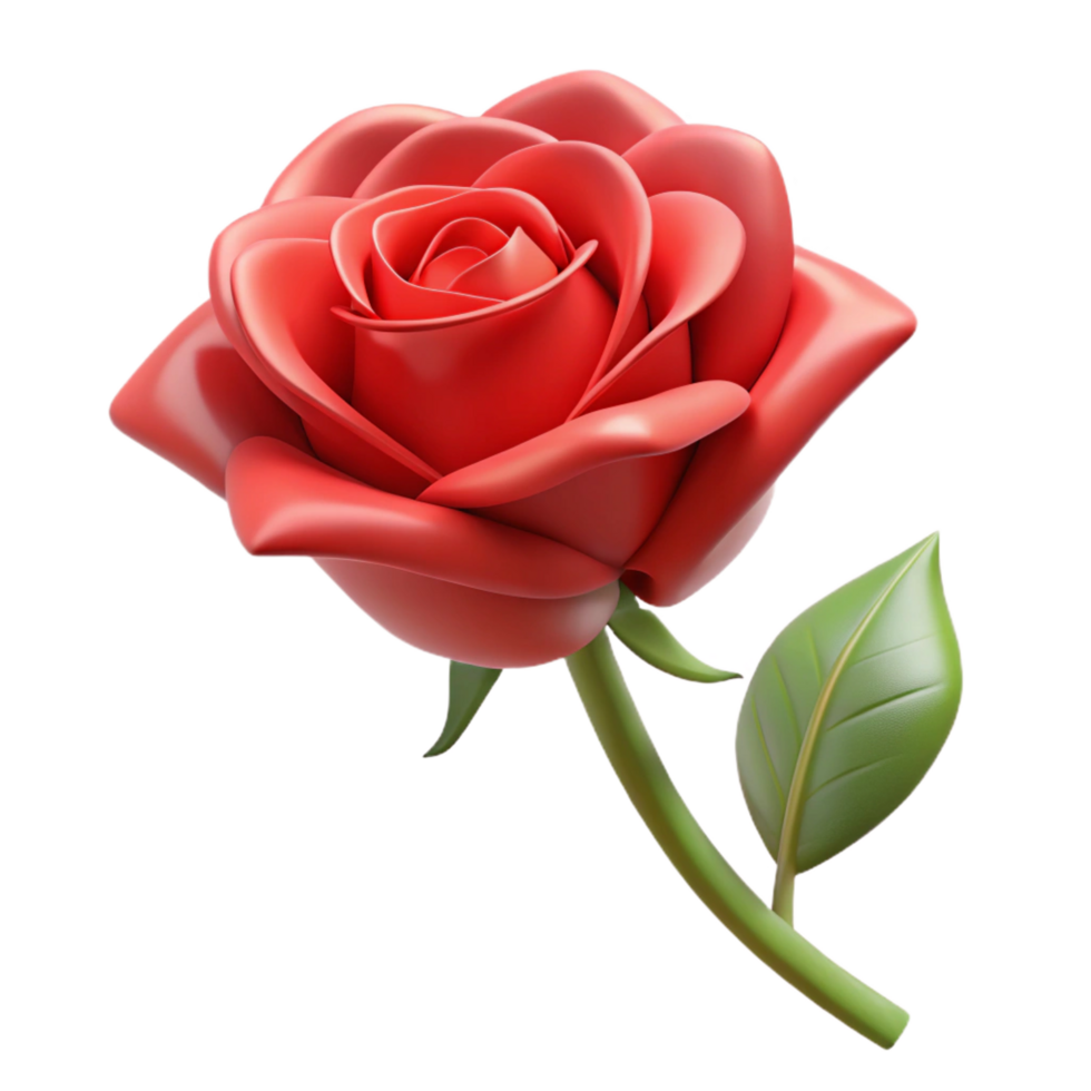 magnificent abstract A single, perfect red rose with thorns, premium png