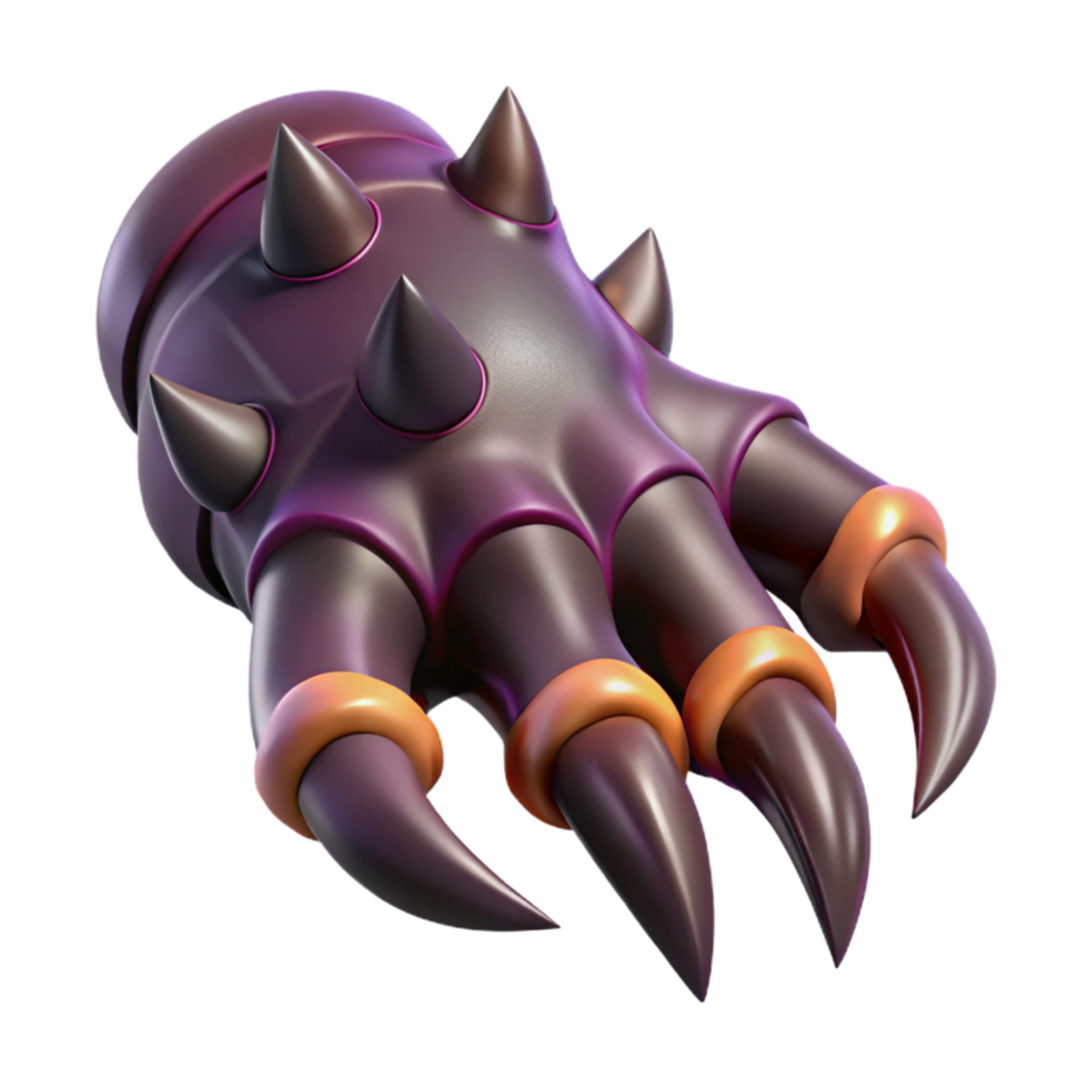 stunning modern A menacing, clawed dragon hand, genuine png