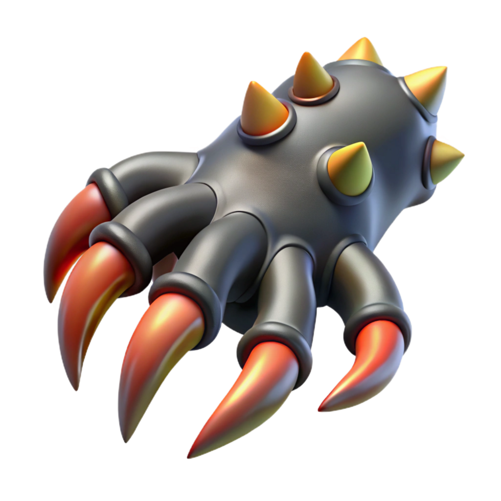 wonderful rustic A menacing, clawed dragon hand, high resolution png
