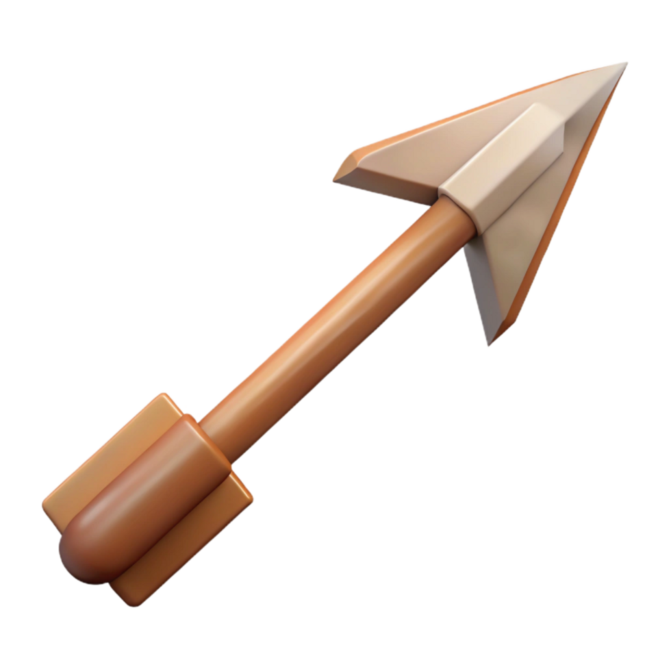 wonderful rustic A simple, wooden arrow with a metal tip, authentic png