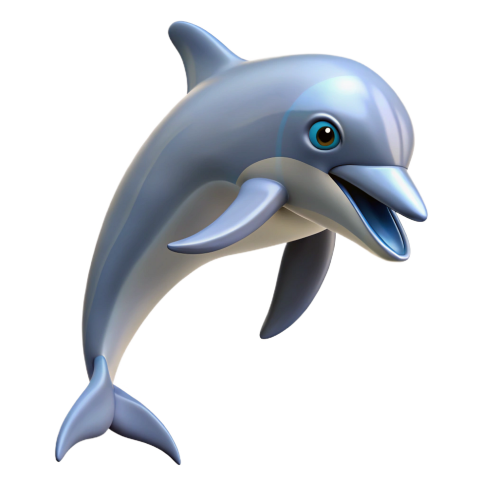 beautiful creative A graceful bottlenose dolphin, leaping professional png