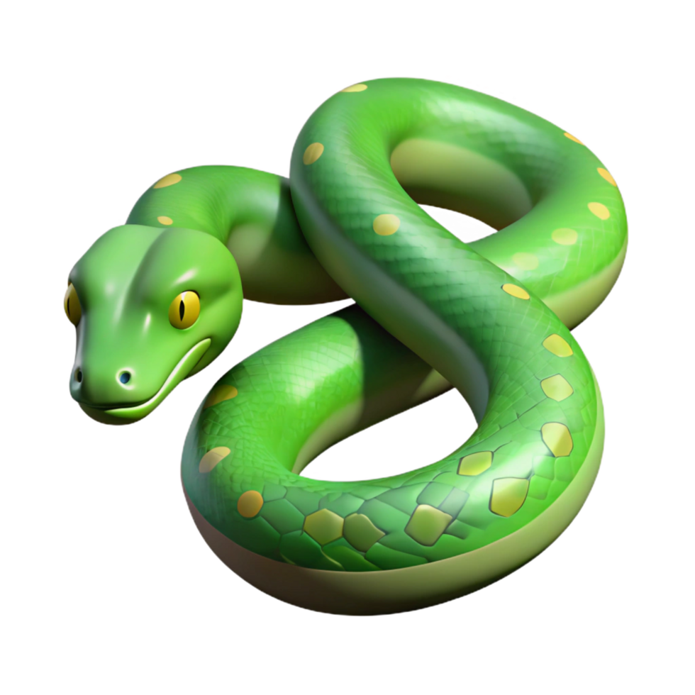 magnificent traditional A slithering green tree python high quality png