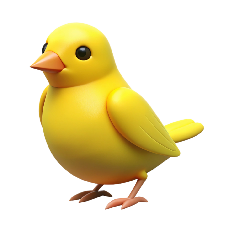dramatic classic A chirping canary premium png