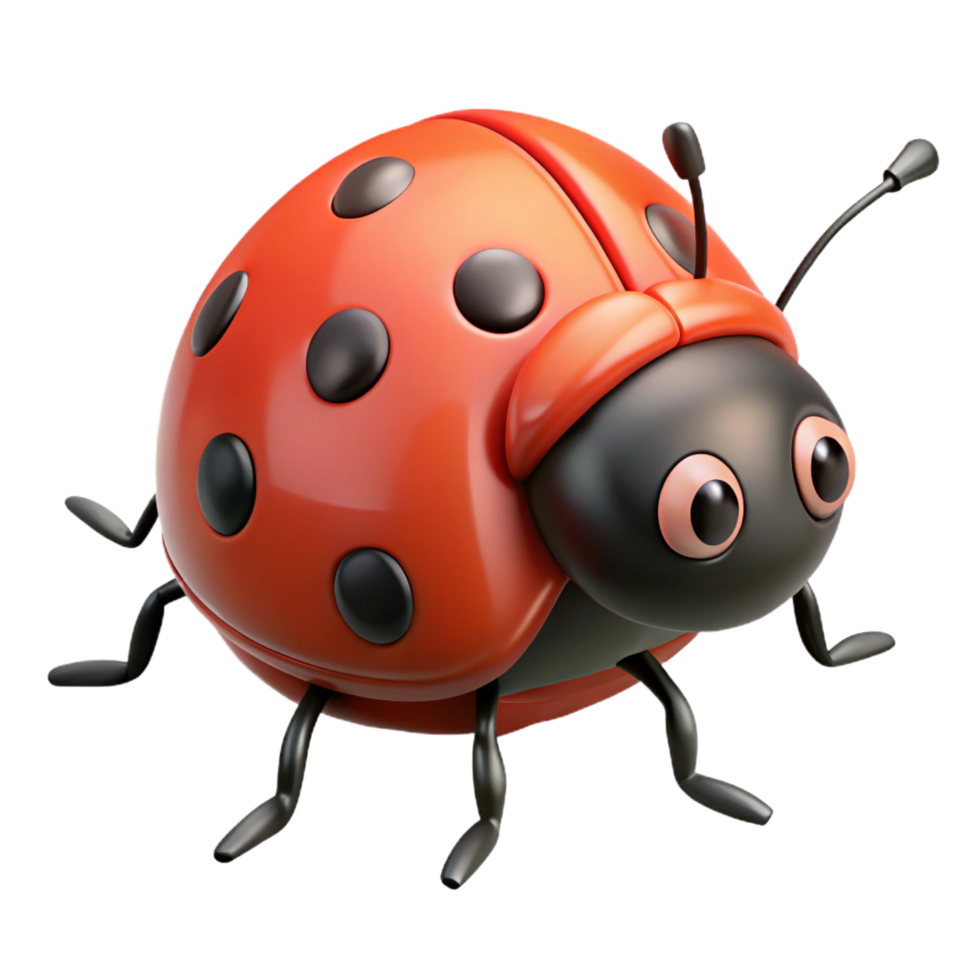 wonderful contemporary A crawling ladybug detailed png