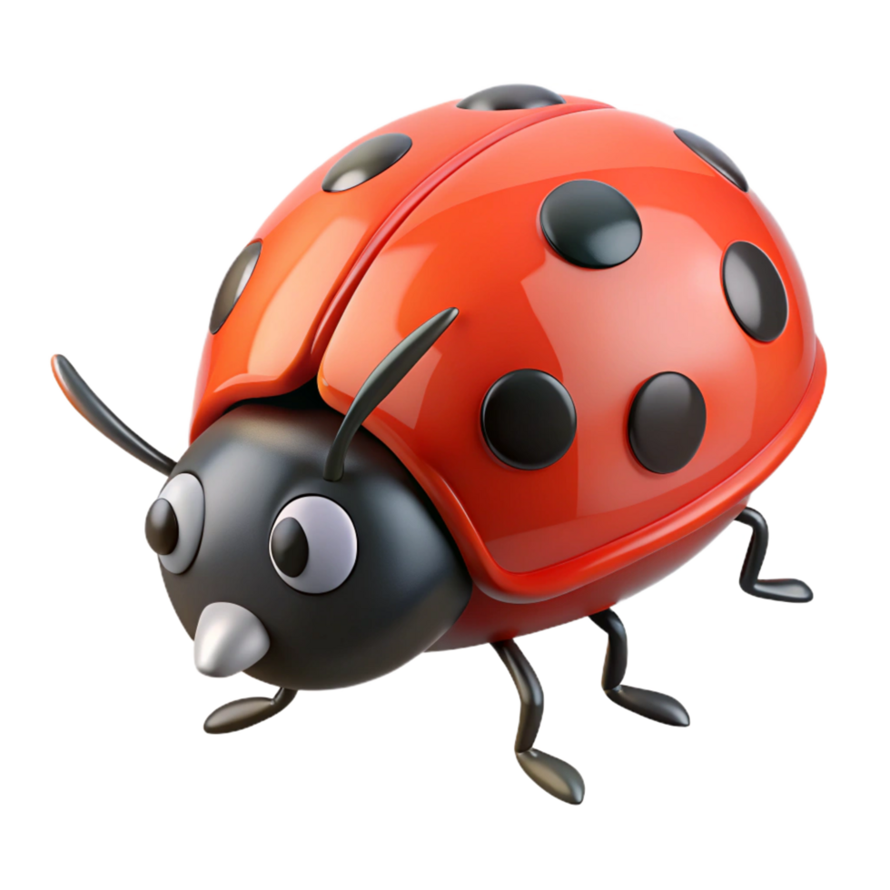 magnificent artistic A crawling ladybug genuine png