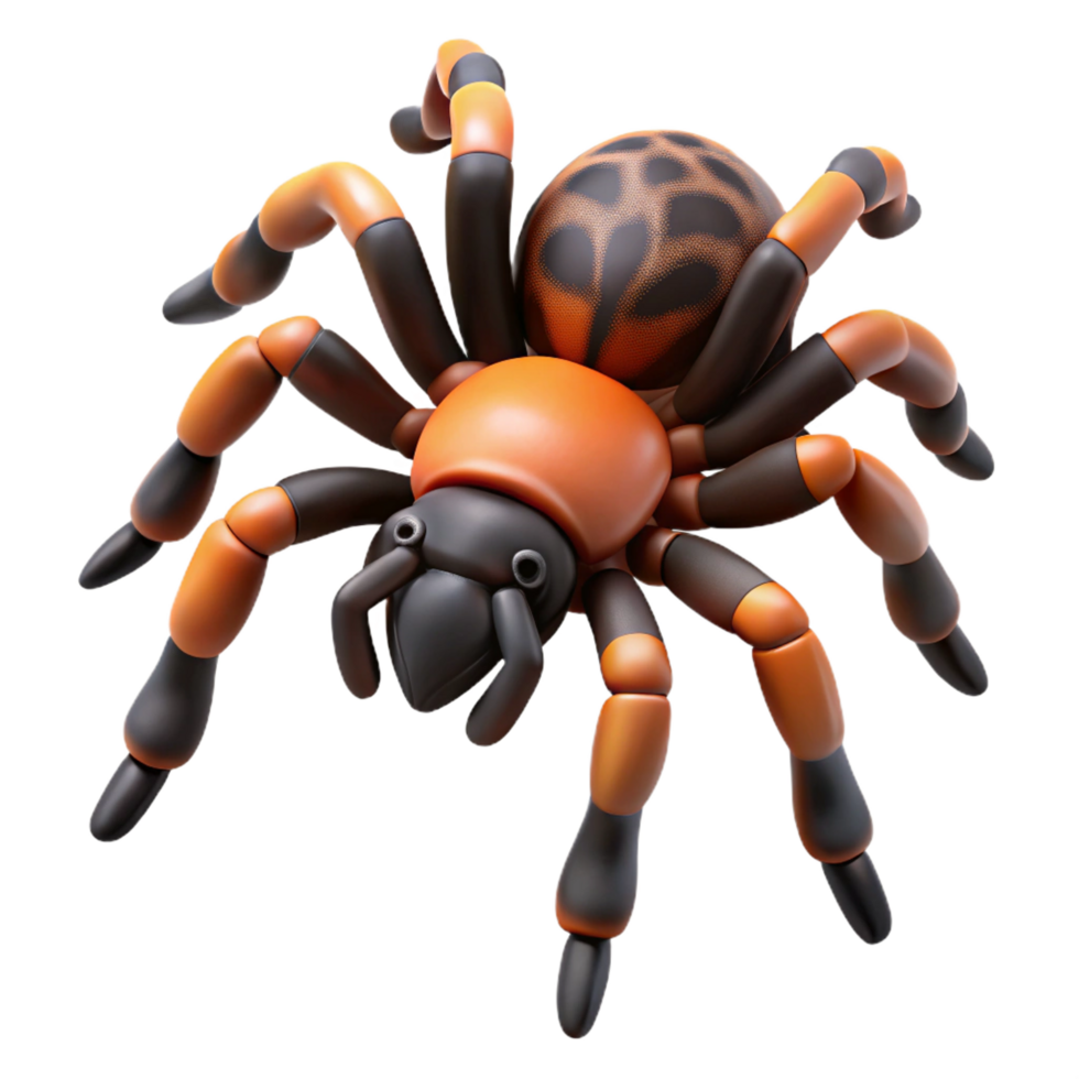 vibrant contemporary A crawling tarantula high resolution png
