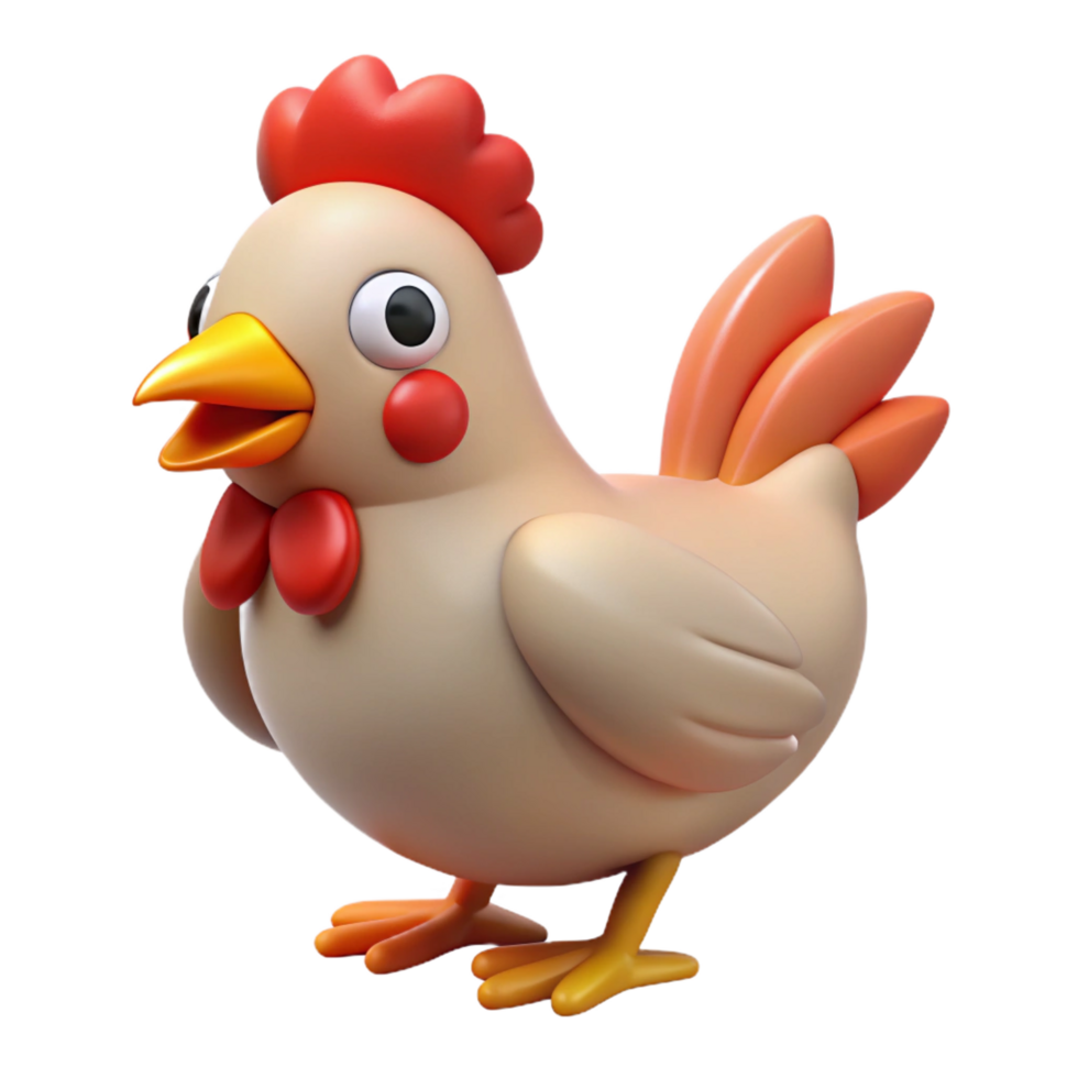 elegant rustic A clucking chicken authentic png