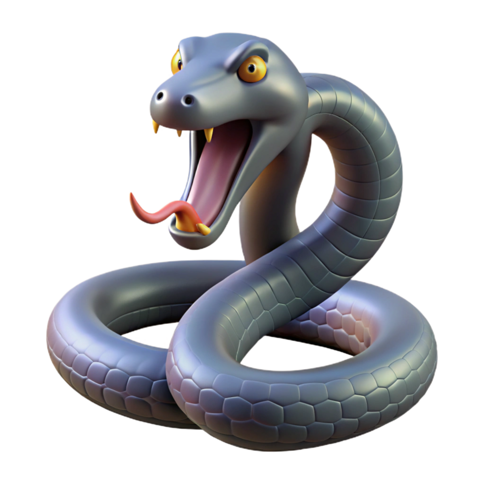 beautiful minimalist A hissing snake original png