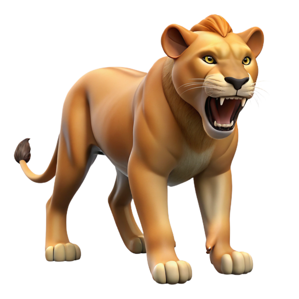 extraordinary rustic A roaring lioness professional png