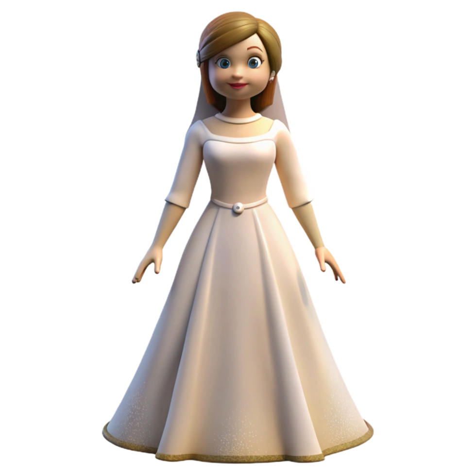 beautiful artistic Bride in a wedding dress, 4K png