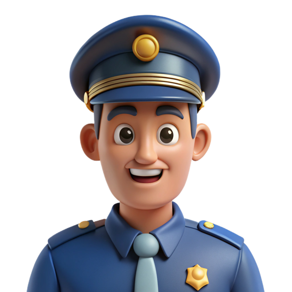 stunning traditional Police officer in uniform, high resolution png