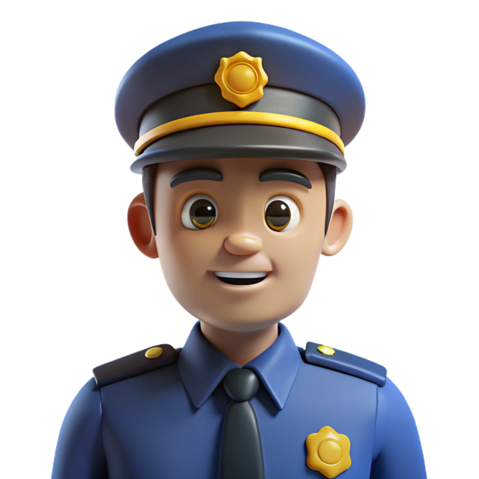 beautiful creative Police officer in uniform, detailed png