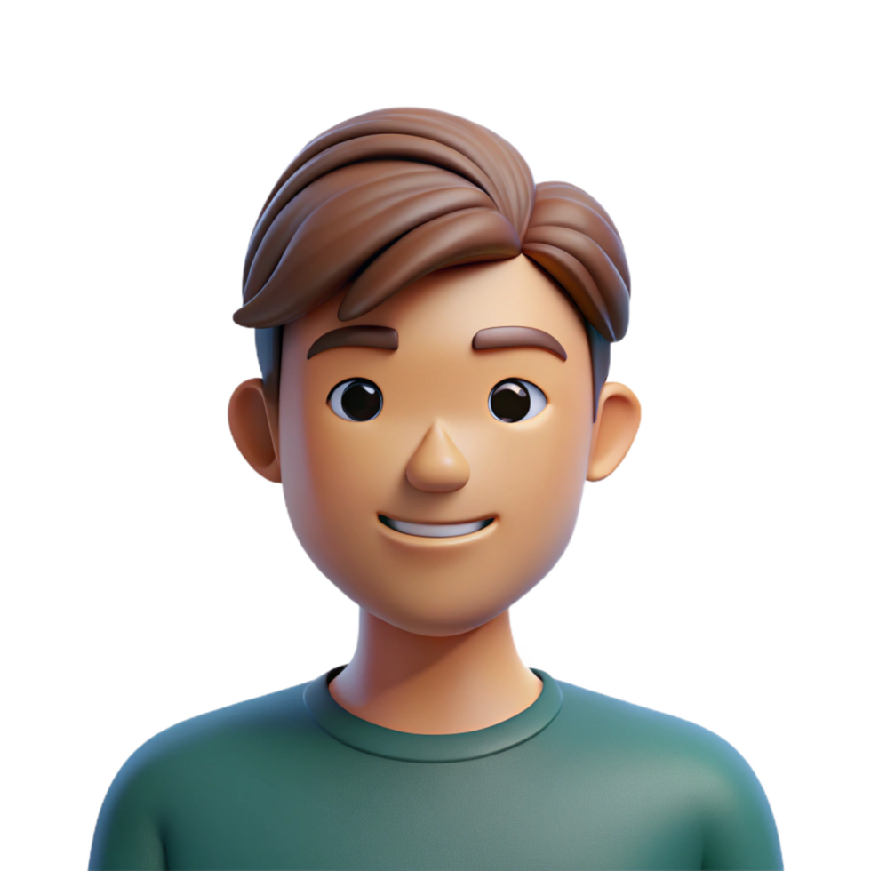 dramatic creative Man with short hair, exclusive png