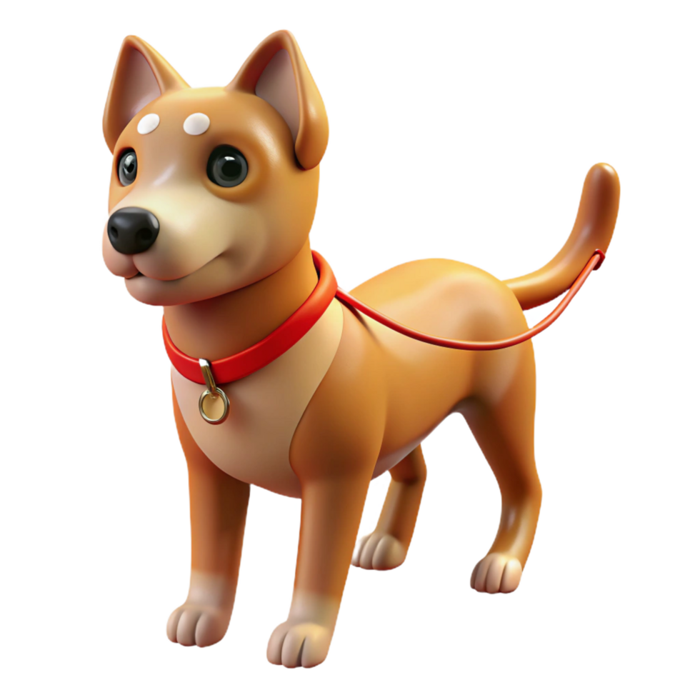 wonderful classic Dog with a leash, high resolution png