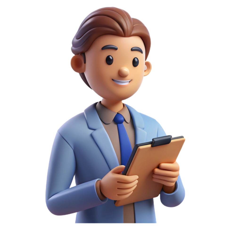 wonderful artistic Therapist with notepad, premium png