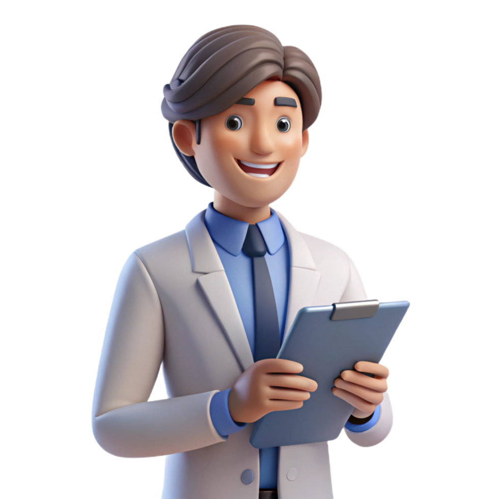 elegant minimalist Social worker with clipboard, high resolution png