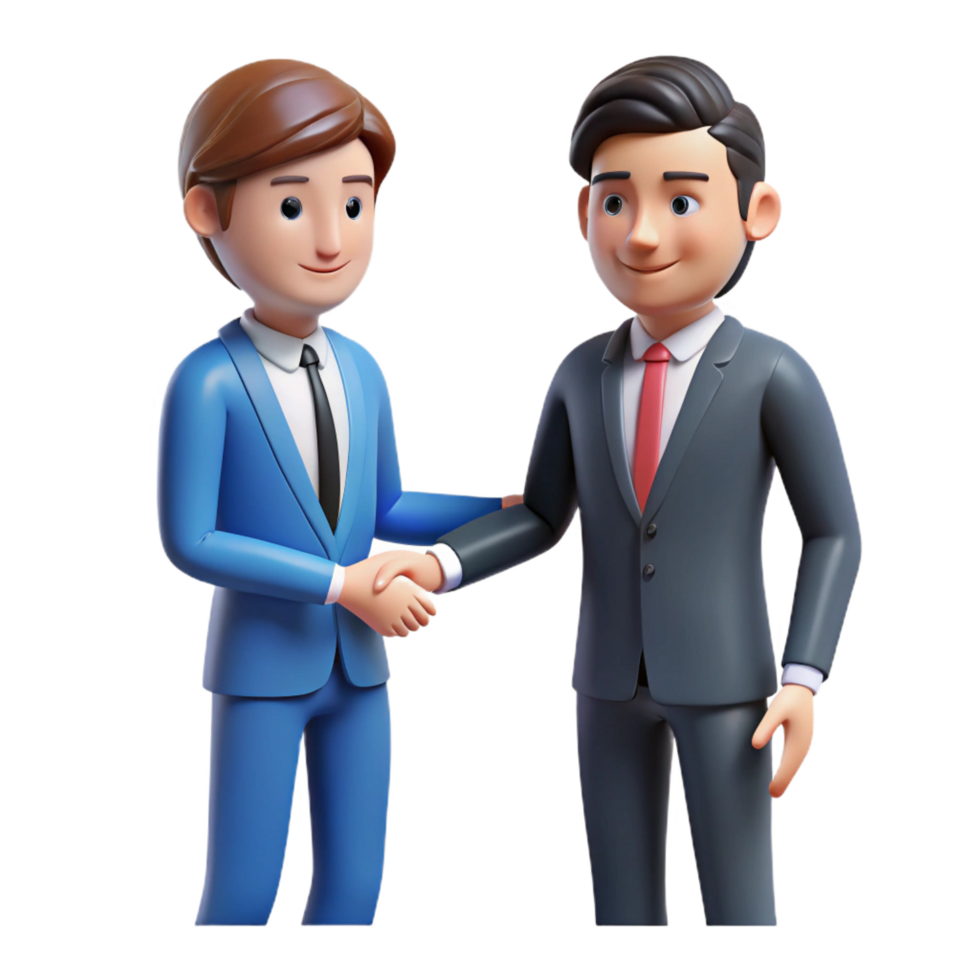 stunning modern Salesperson in suit shaking hands, professional png
