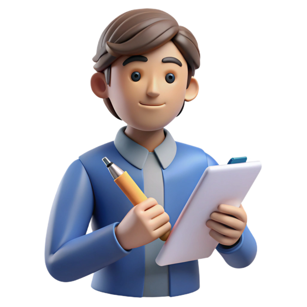 magnificent classic Writer with pen and paper, high quality png