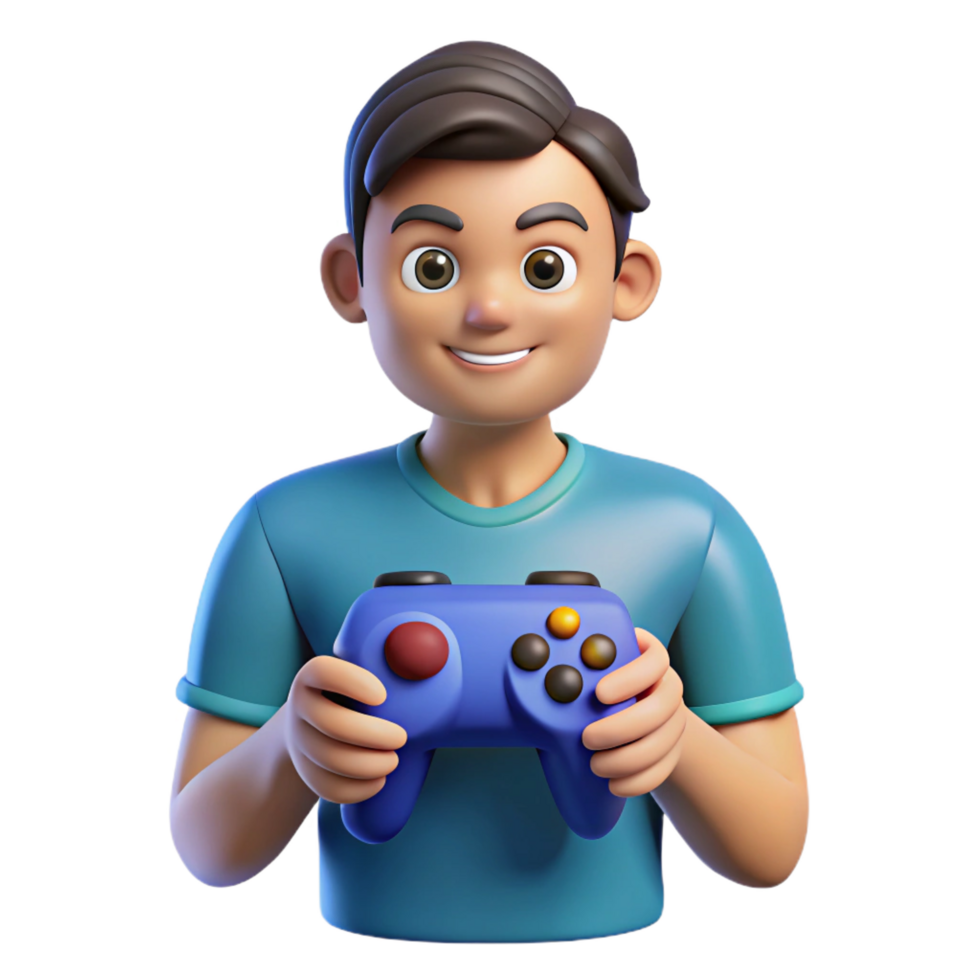 extraordinary artistic Gamer with game controller, premium png