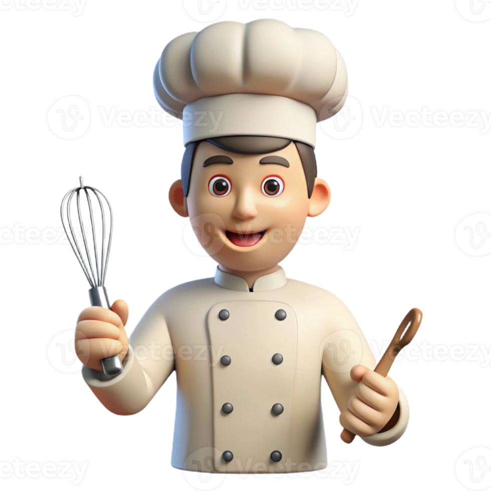 magnificent vintage Chef holding a knife and whisk high quality png