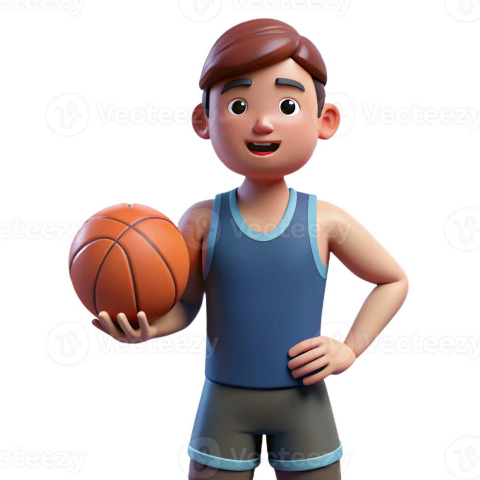 stunning creative Athlete holding a basketball premium png
