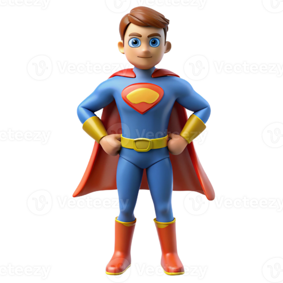 serene traditional Superhero in costume original png