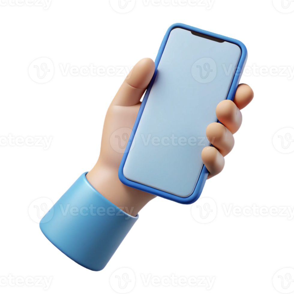 beautiful rustic Human hand holding a smartphone 4K png