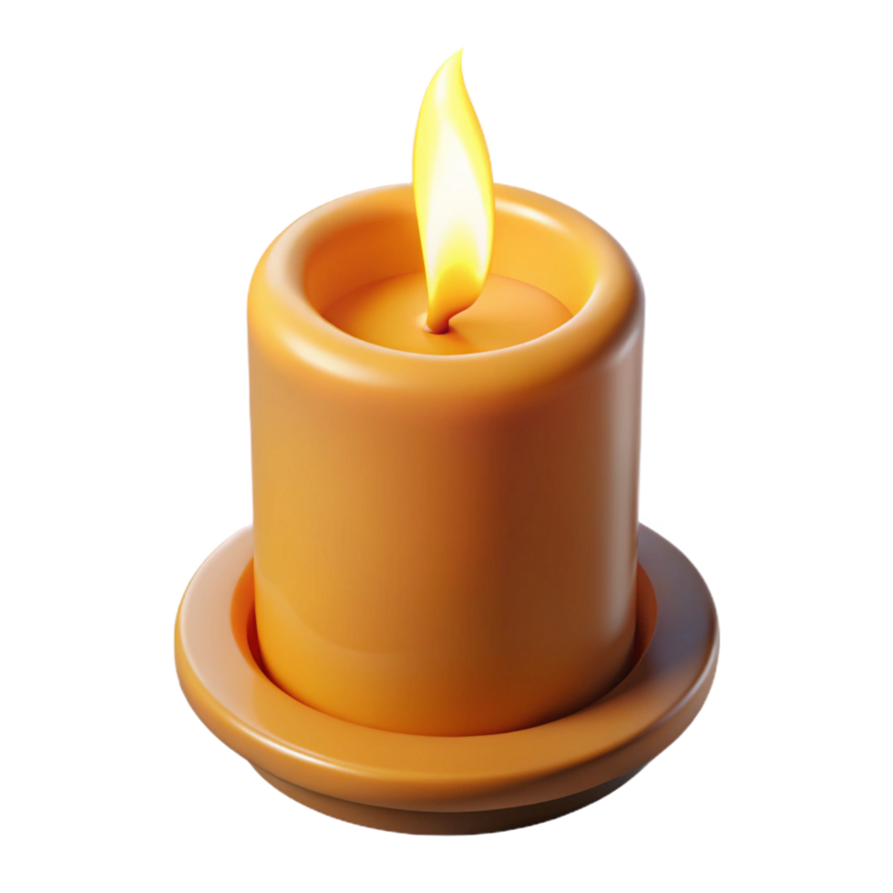 stunning classic Burning candle 4K png