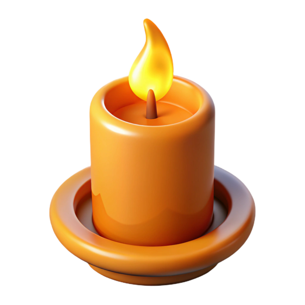 wonderful minimalist Burning candle high resolution png