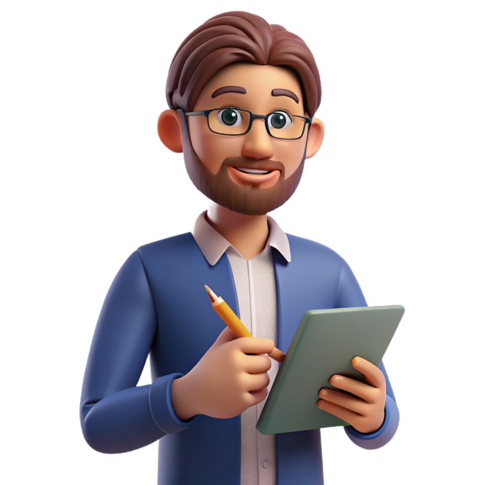 stunning minimalist Thoughtful writer holding a pen and notebook genuine png