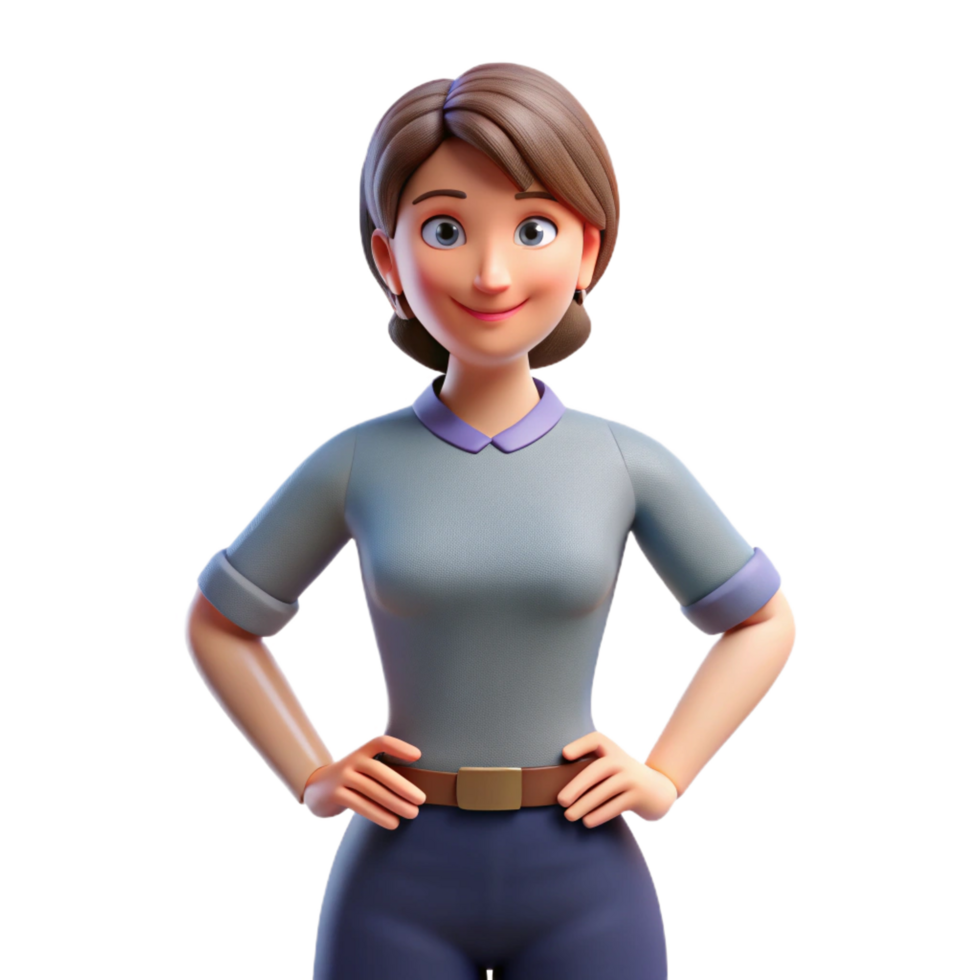 impressive vintage Woman with her hands on her hips original png