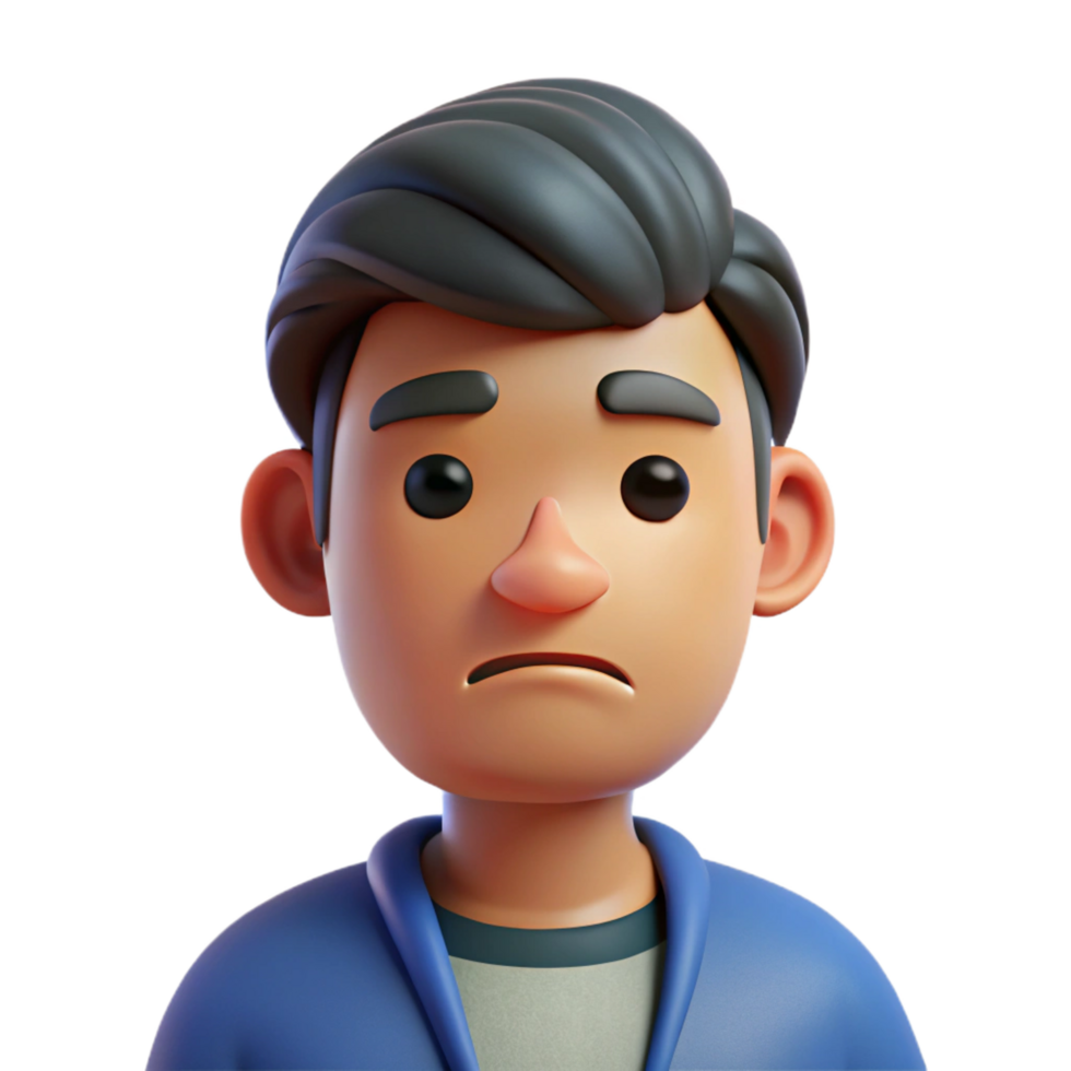 elegant rustic Man with a serious frown premium png
