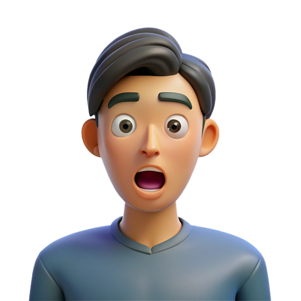 magnificent abstract Man with a shocked expression original png