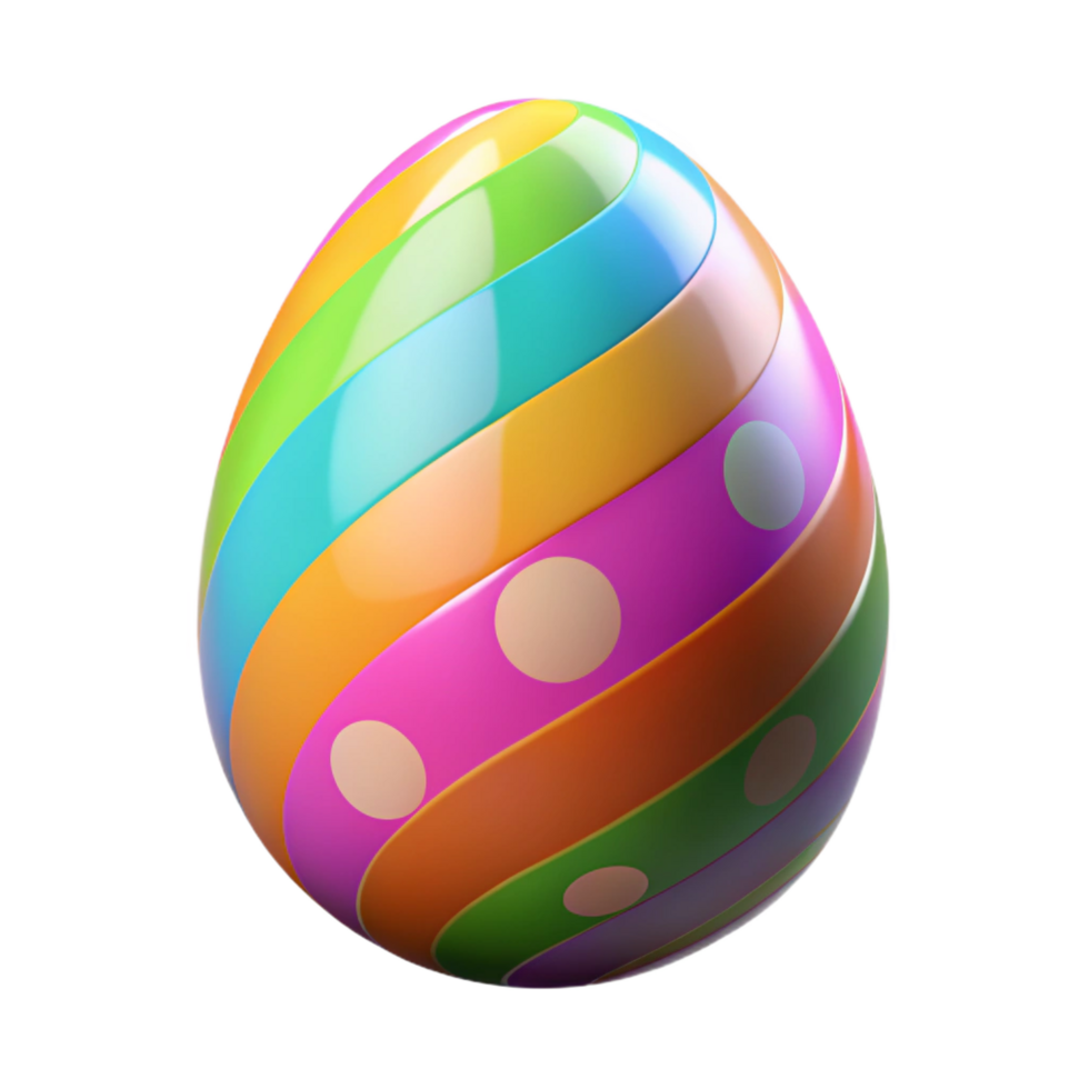 extraordinary artistic Easter egg with a colorful design detailed png