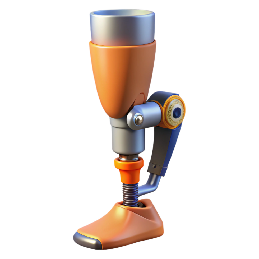 magnificent minimalist Advanced prosthetic leg with hydraulic components exclusive png