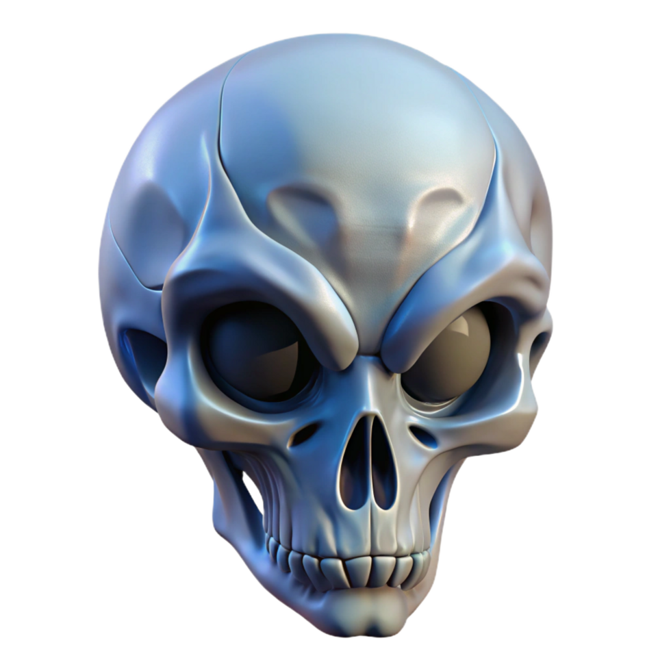stunning contemporary Alien skull with intricate bone structure genuine png