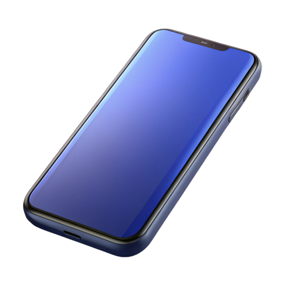 dramatic rustic Sleek, modern smartphone with edge-to-edge display professional png
