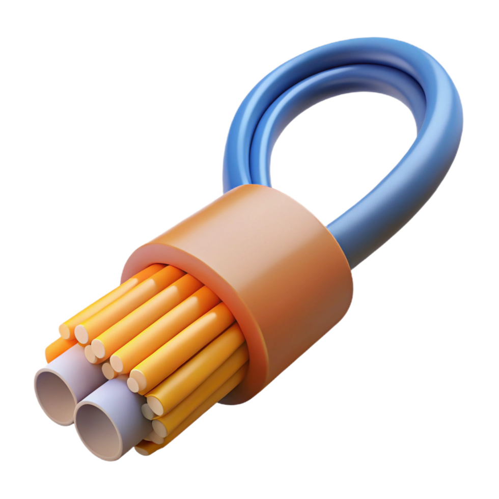 elegant classic Fiber optic cable transmitting data high resolution png