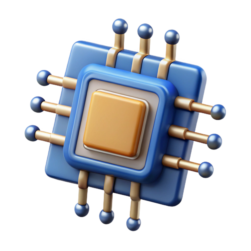 extraordinary modern Microchip with complex circuitry pattern premium png