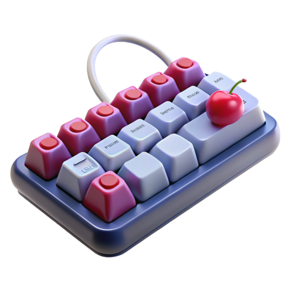 extraordinary artistic Mechanical keyboard with Cherry MX switches authentic png