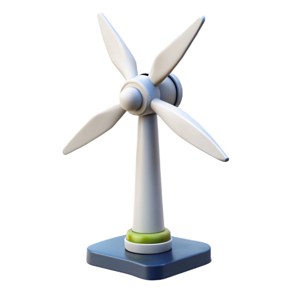 beautiful minimalist Wind turbine generating electricity authentic png