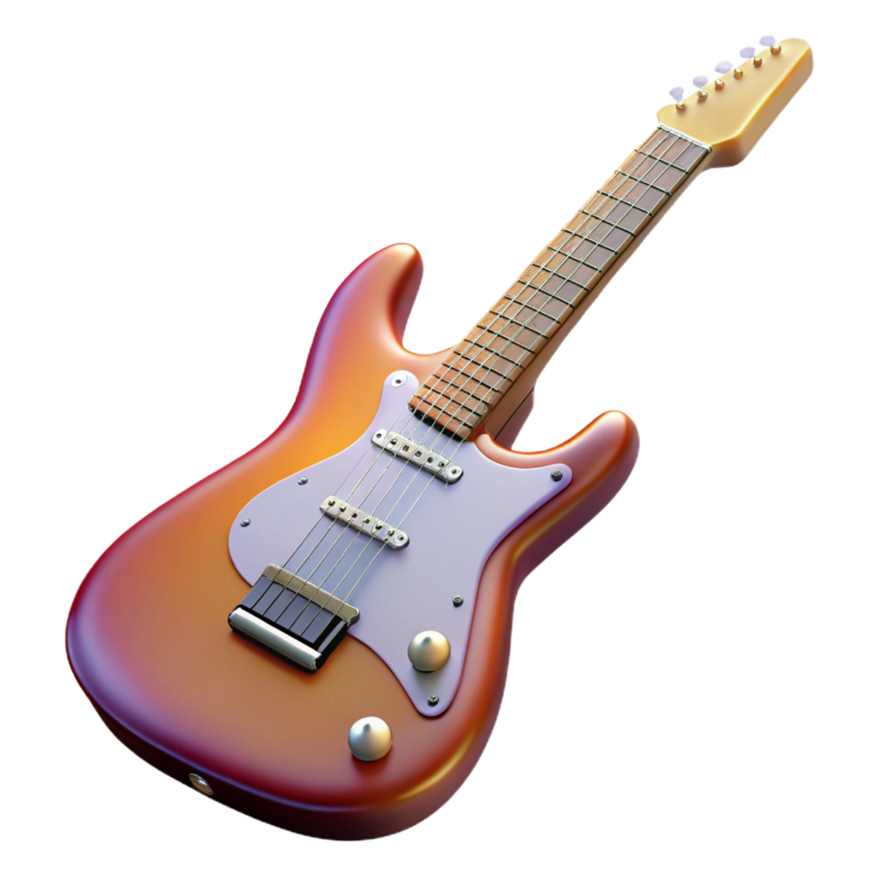 elegant artistic Electric guitar with humbucker pickups authentic png