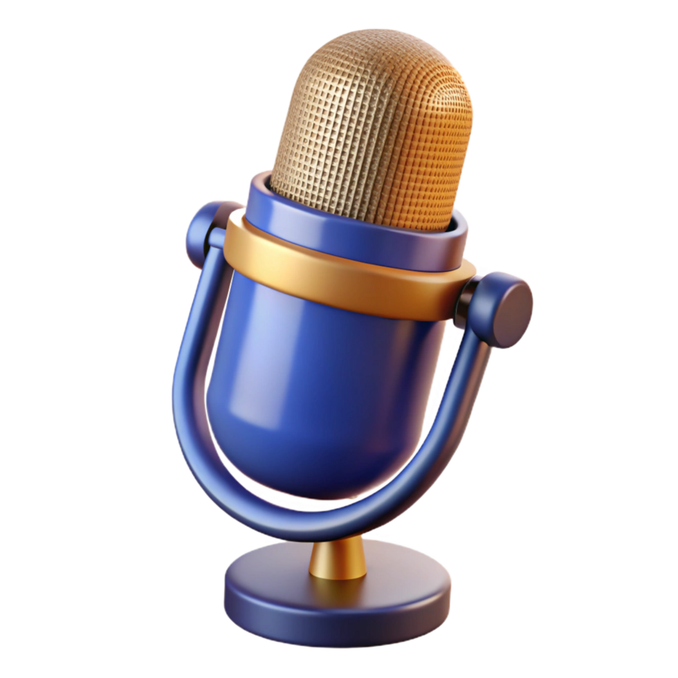 wonderful minimalist Studio microphone with pop filter detailed png
